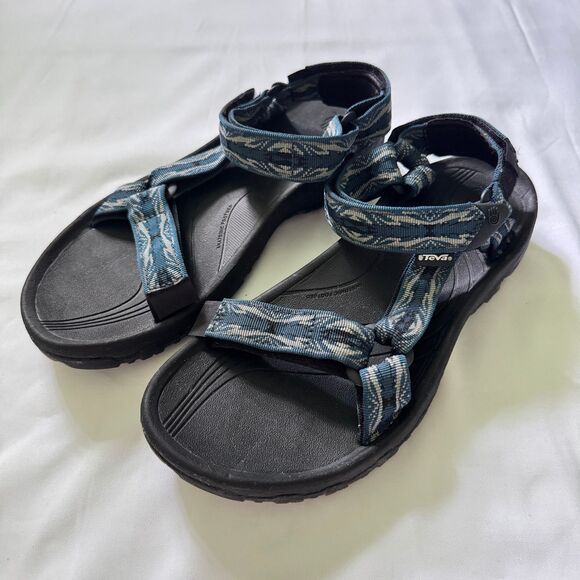 Teva Hurricane Sandals Outdoors Walking Hiking Black And Blue Men\'s Size 9 main image 4